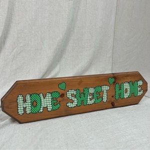 70s Wooden Home Sweet Home Sign